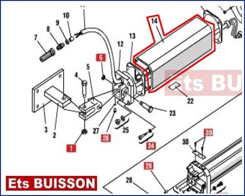 FAAC 402 - Carter réservoir aluminium N°14 Référence 7450005